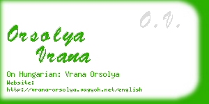 orsolya vrana business card